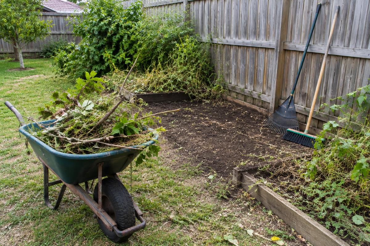 Garden Cleanups illustrative property services scene